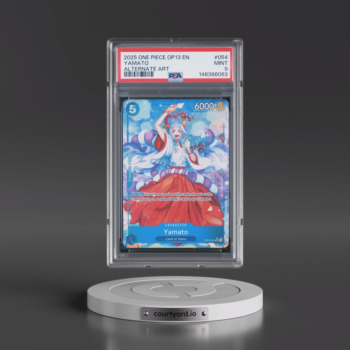 2025 One Piece OP13-Carrying on His Will #054 Yamato - Alternate Art (PSA 9 MINT)