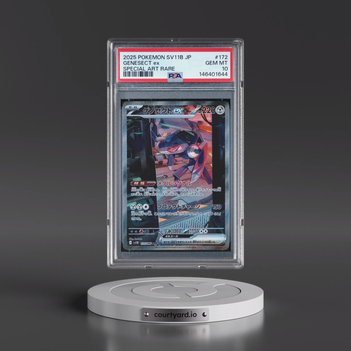 2025 Pokémon Sv11b-Black Bolt #172 Genesect EX - Holo Special Art Rare (PSA 10 GEM MINT)
