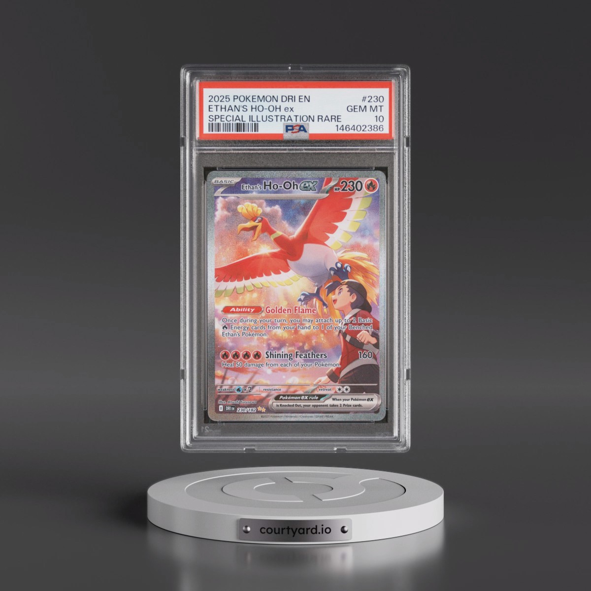 2025 Pokémon Dri EN-Destined Rivals #230 Ethan's HO-Oh EX - Holo Special Illustration Rare (PSA 10 GEM MINT)