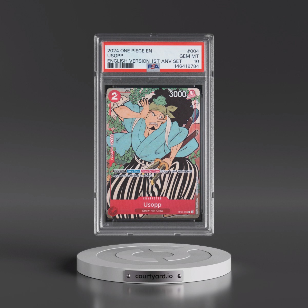 2024 One Piece English Version 1st Anniversary Set #004 Usopp (PSA 10 GEM MINT)