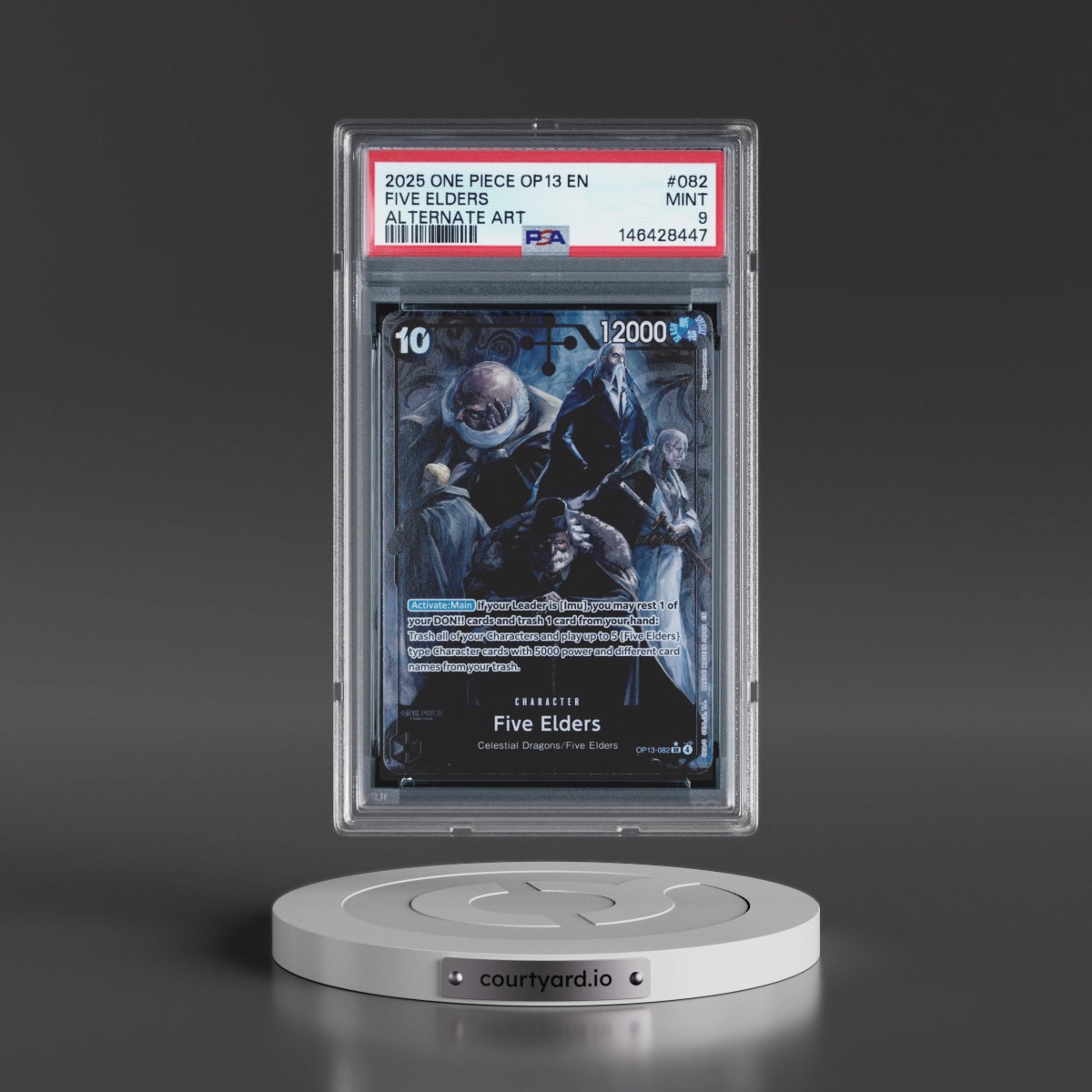 2025 One Piece OP13-Carrying on His Will #082 Five Elders - Alternate Art (PSA 9 MINT)