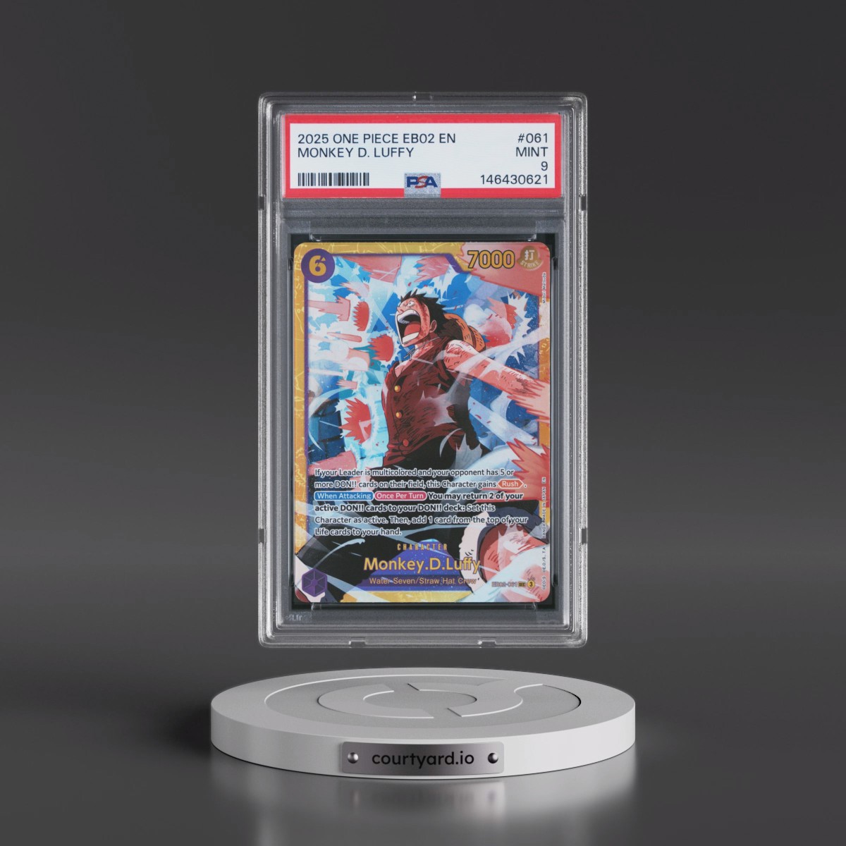 2025 One Piece EB02-Extra Booster -Anime 25th Collection #061 Monkey D. Luffy (PSA 9 MINT)