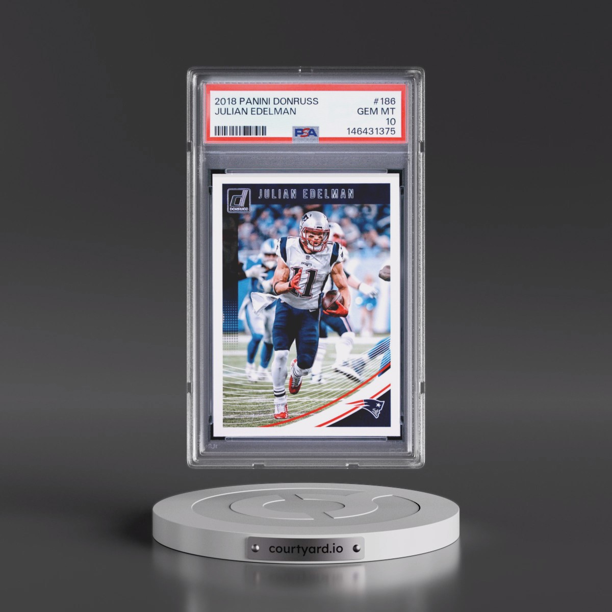 2018 Panini Donruss #186 Julian Edelman (PSA 10 GEM MINT)