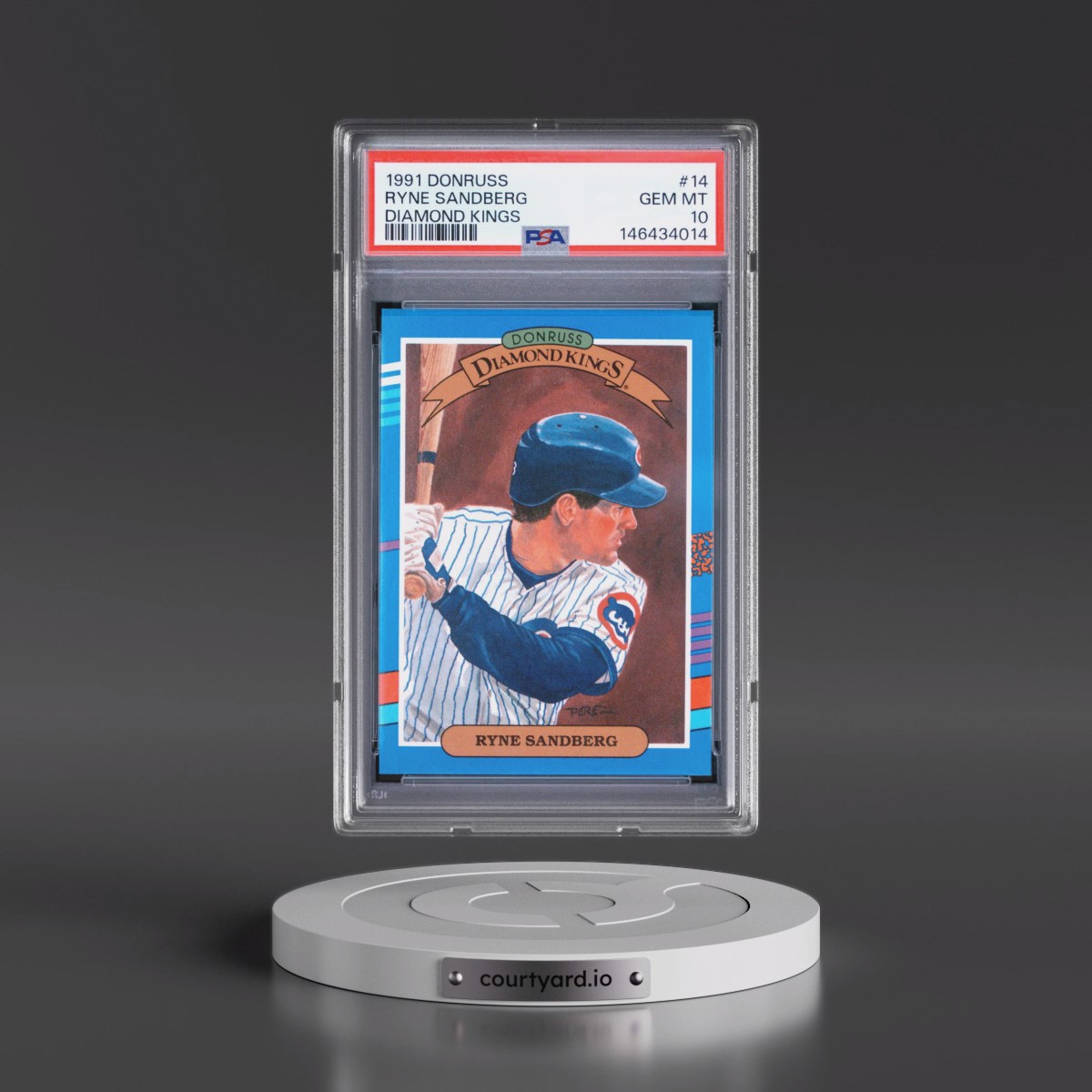 1991 Donruss #14 Ryne Sandberg - Diamond Kings (PSA 10 GEM MINT)