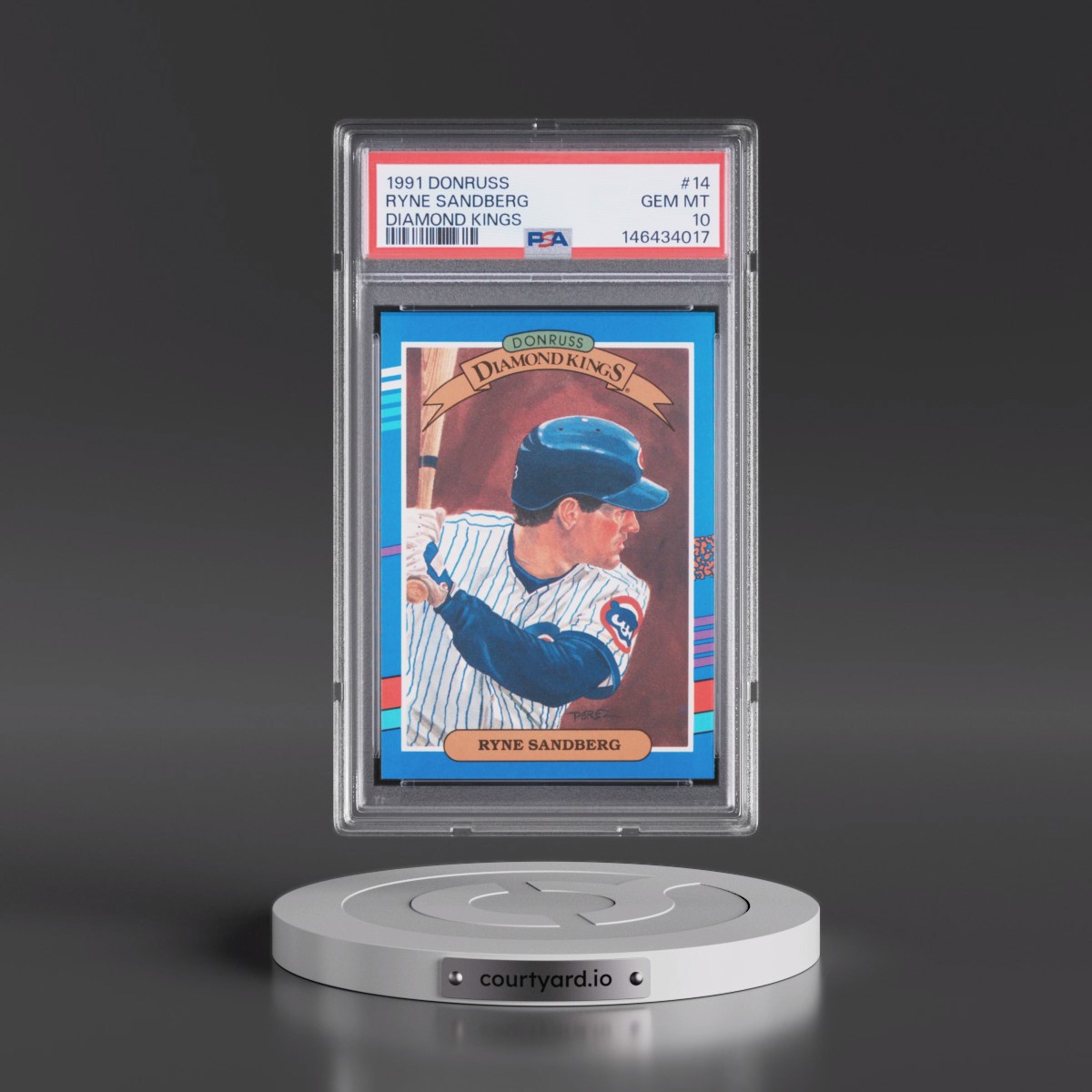 1991 Donruss #14 Ryne Sandberg - Diamond Kings (PSA 10 GEM MINT)