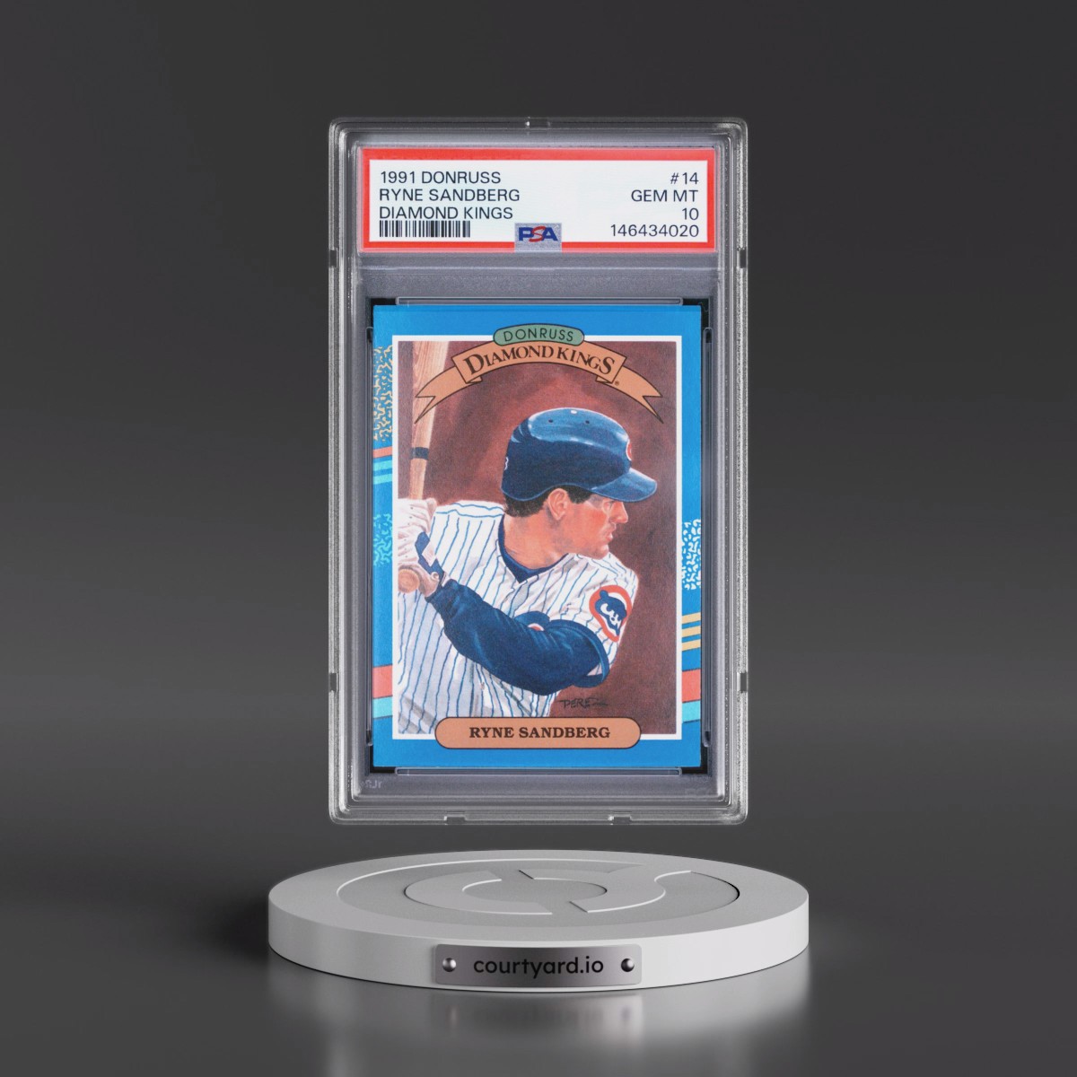 1991 Donruss #14 Ryne Sandberg - Diamond Kings (PSA 10 GEM MINT)
