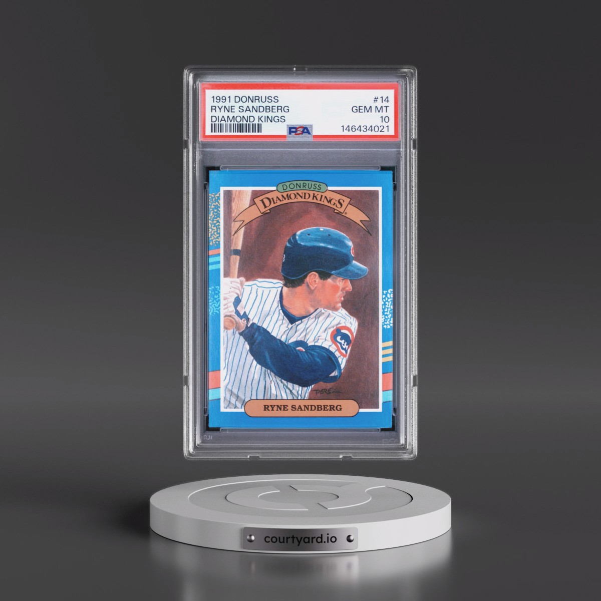 1991 Donruss #14 Ryne Sandberg - Diamond Kings (PSA 10 GEM MINT)