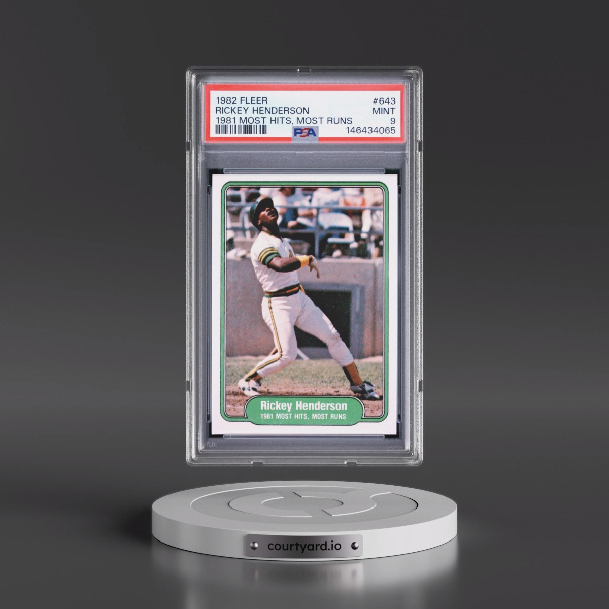 1982 Fleer #643 Rickey Henderson (PSA 9 MINT)