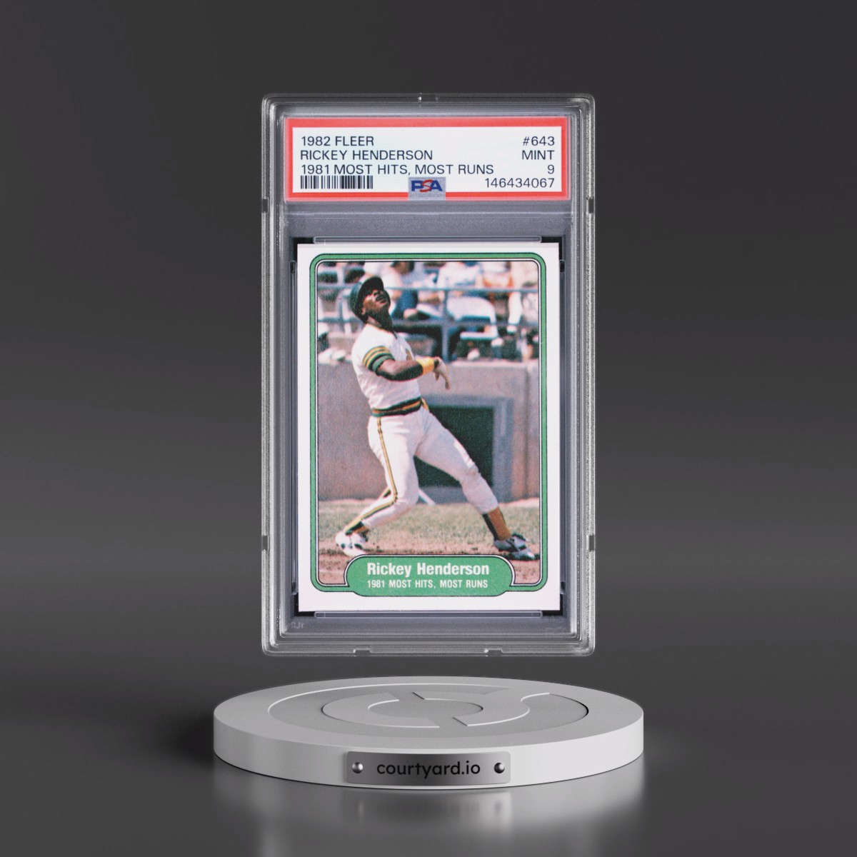 1982 Fleer #643 Rickey Henderson (PSA 9 MINT)