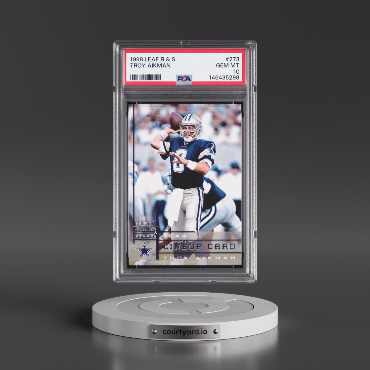 1998 Leaf Rookies & Stars #273 Troy Aikman (PSA 10 GEM MINT)