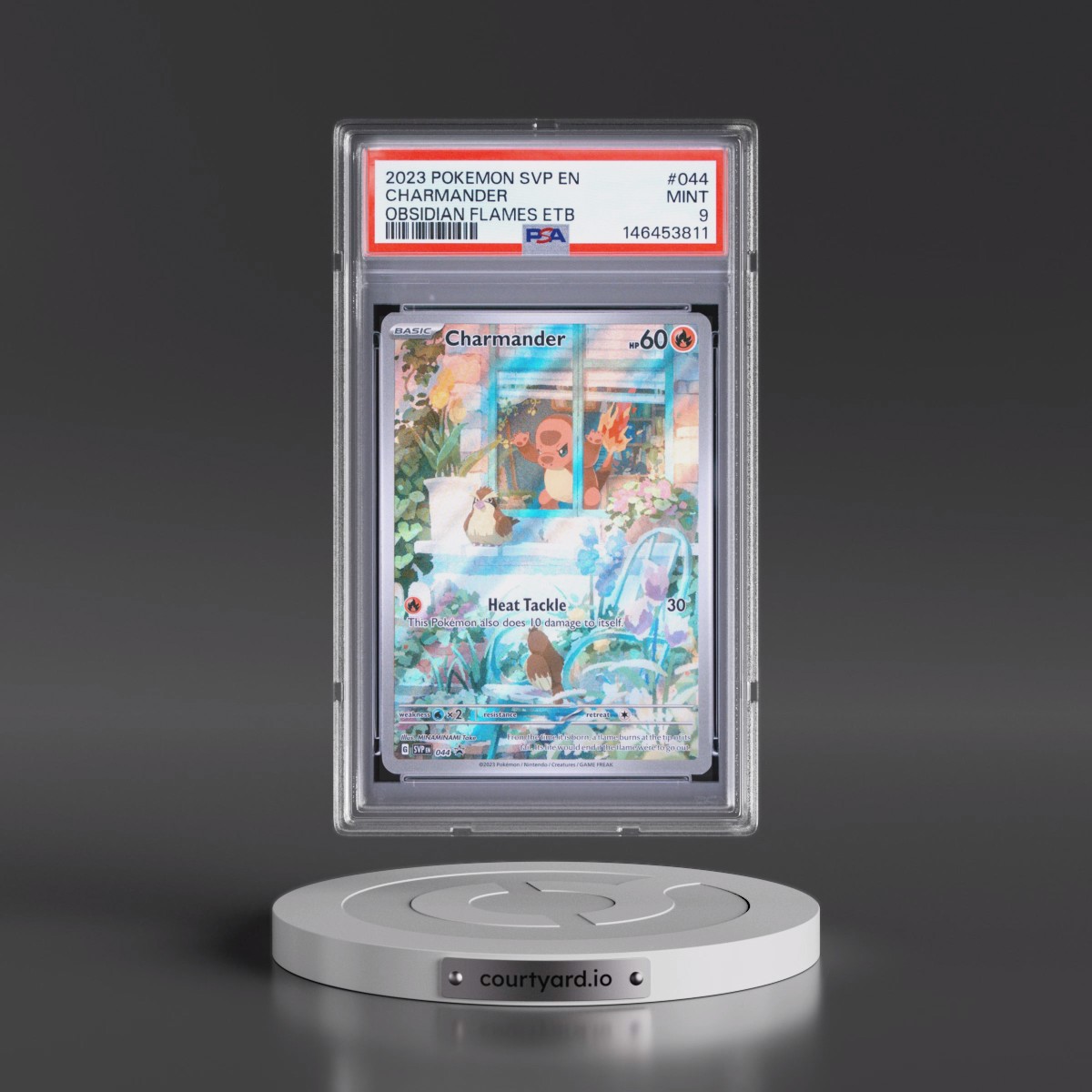 2023 Pokémon Svp EN-SV Black Star Promo #044 Charmander - Obsidian Flames Elite Trainer Box (PSA 9 MINT)