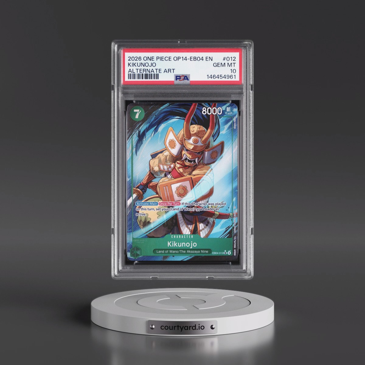 2026 One Piece OP14-EB04-the Azure Sea's Seven #012 Kikunojo - Alternate Art (PSA 10 GEM MINT)
