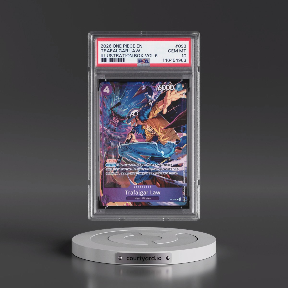 2026 One Piece Promos #093 Trafalgar Law - Illustration Box Vol.6 (PSA 10 GEM MINT)
