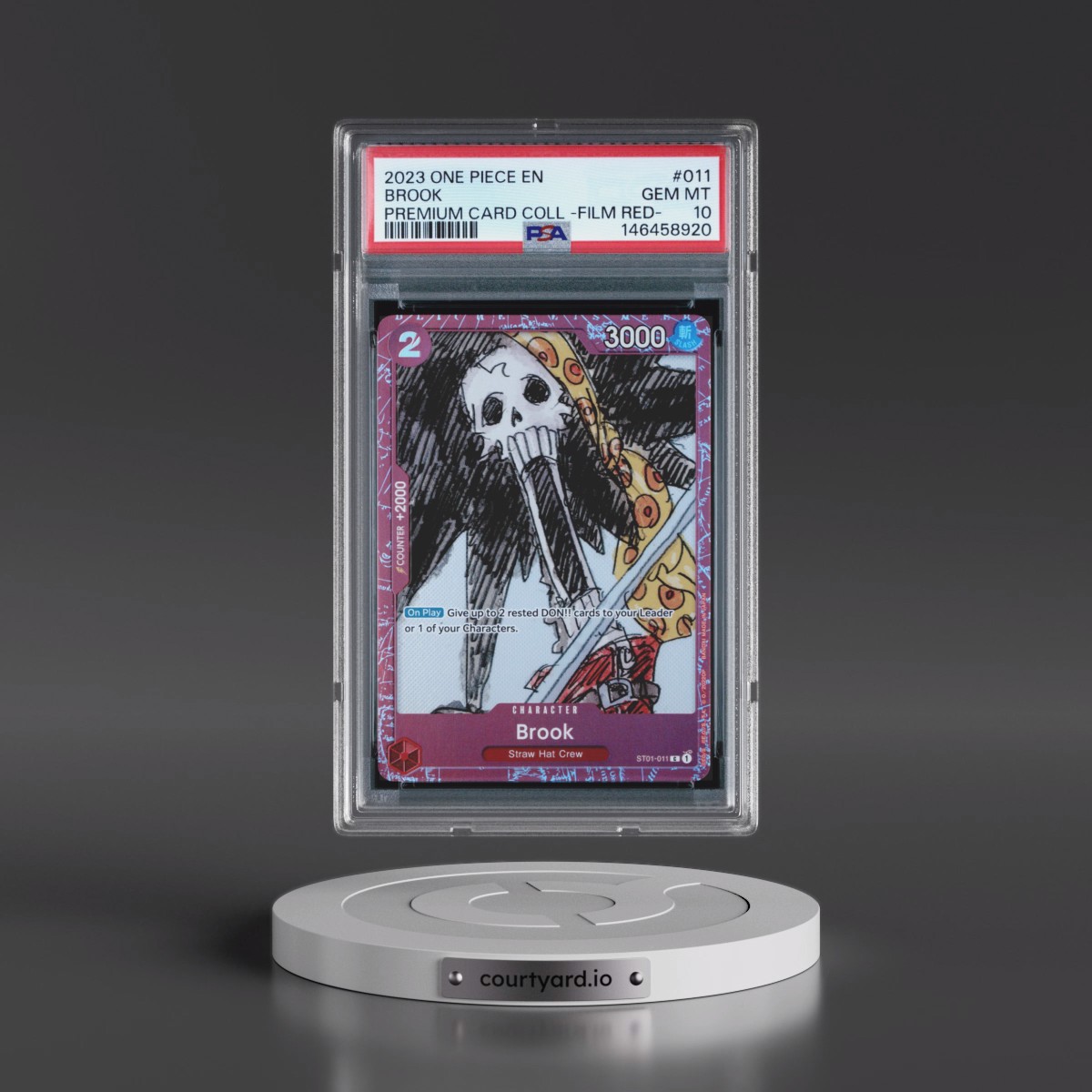 2023 One Piece Premium Card Collection -One Piece Film Red #011 Brook (PSA 10 GEM MINT)