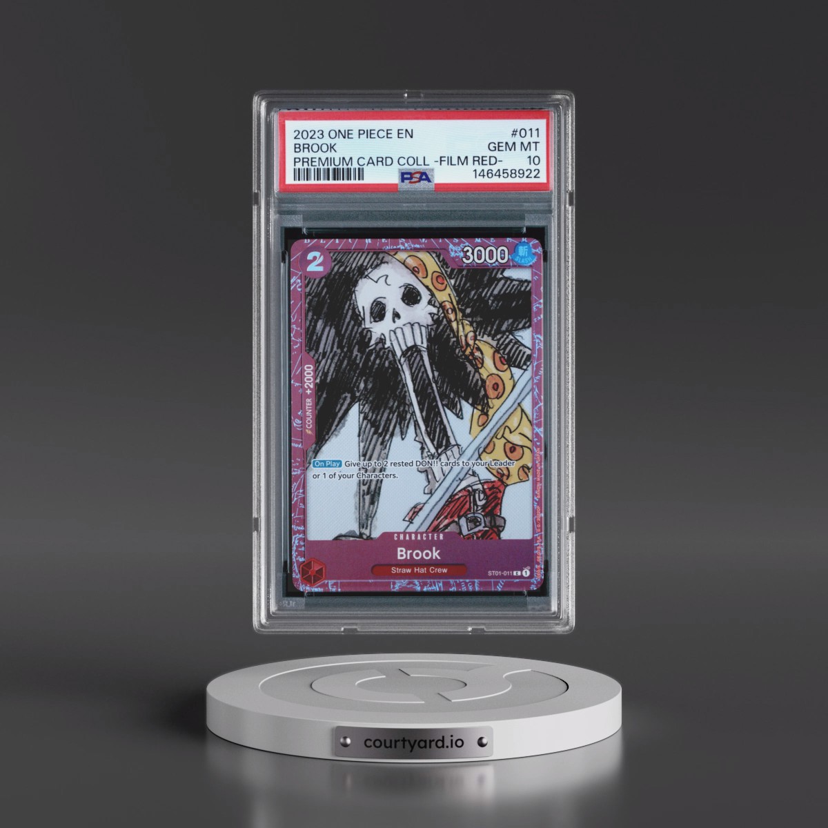 2023 One Piece Premium Card Collection -One Piece Film Red #011 Brook (PSA 10 GEM MINT)
