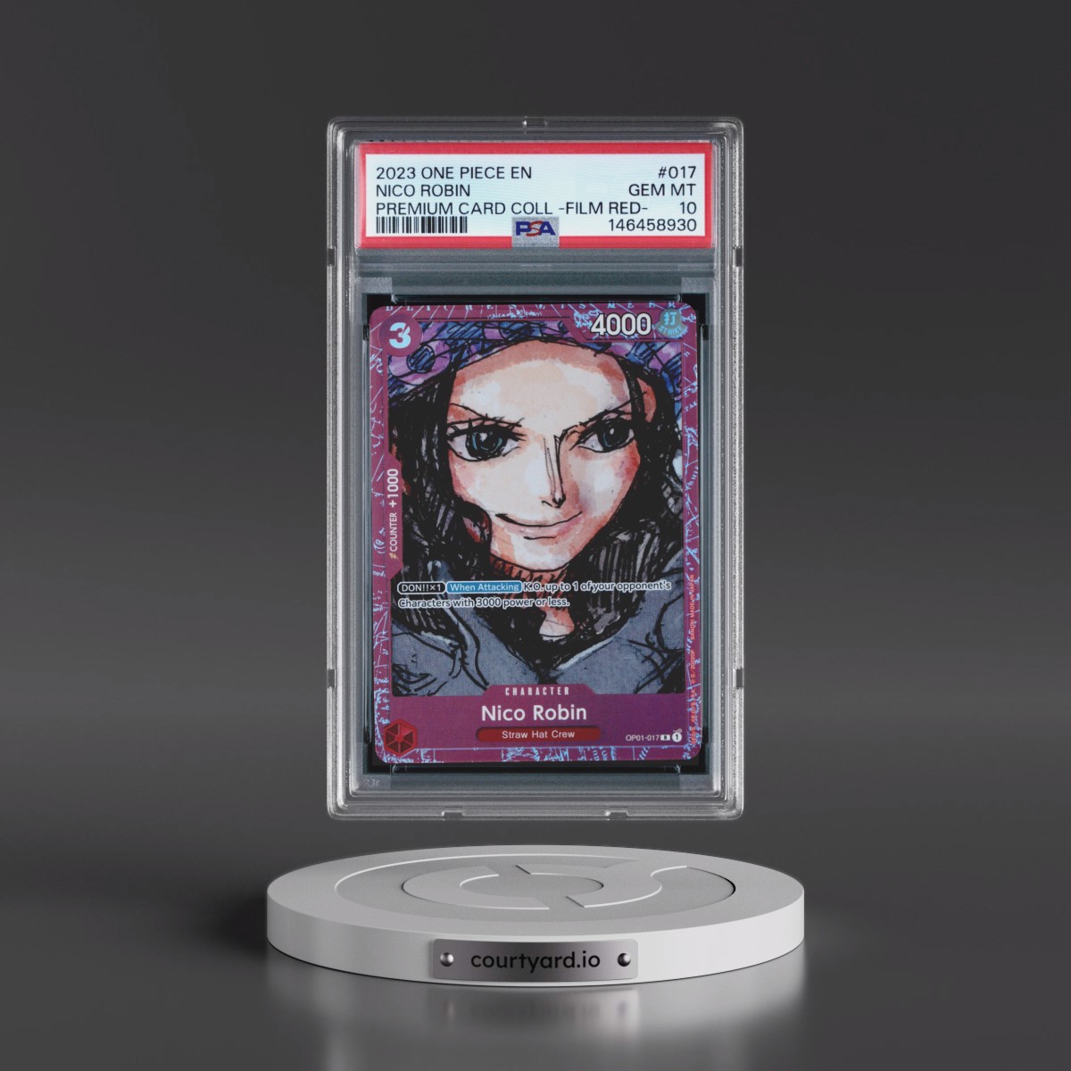2023 One Piece Premium Card Collection -One Piece Film Red #017 Nico Robin (PSA 10 GEM MINT)