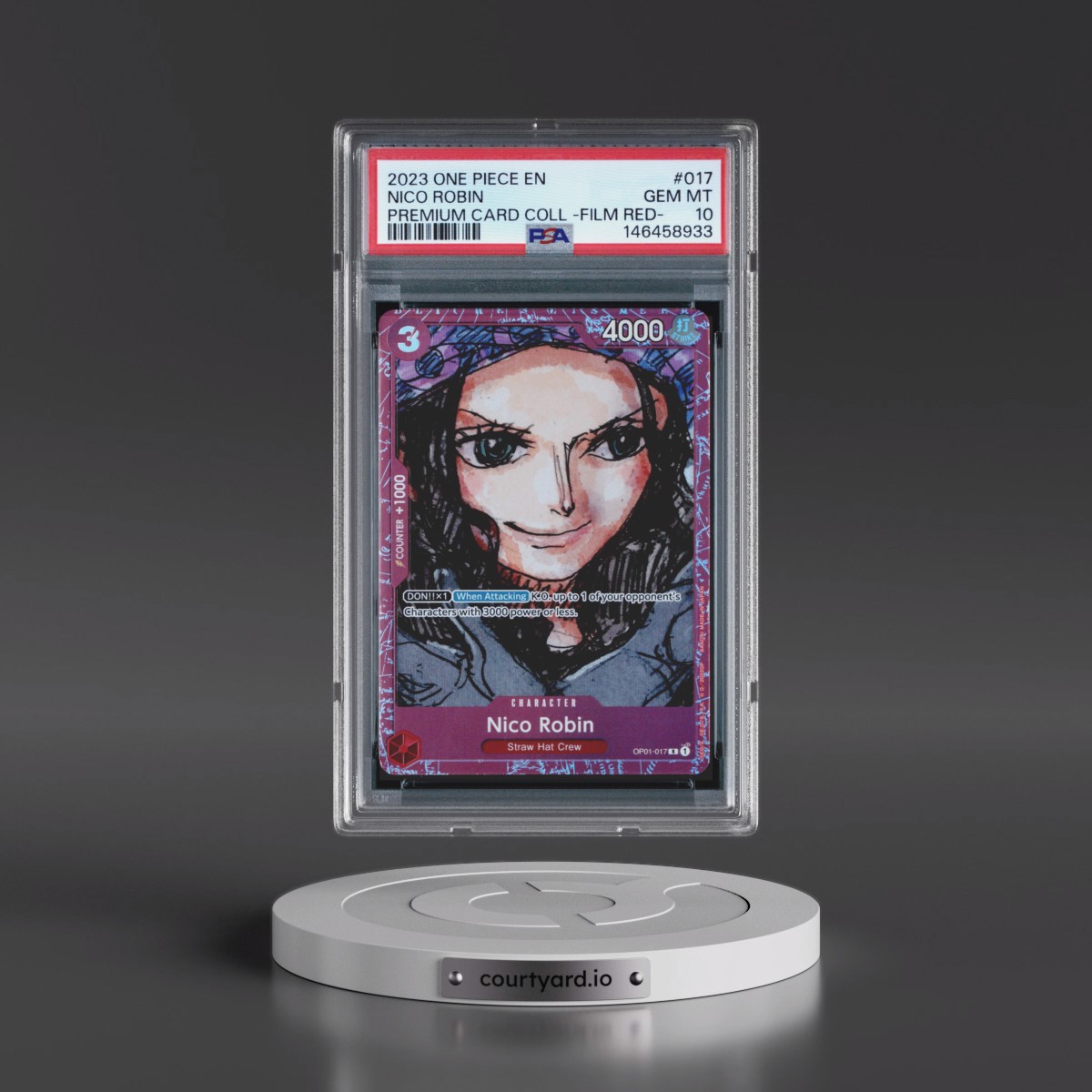 2023 One Piece Premium Card Collection -One Piece Film Red #017 Nico Robin (PSA 10 GEM MINT)