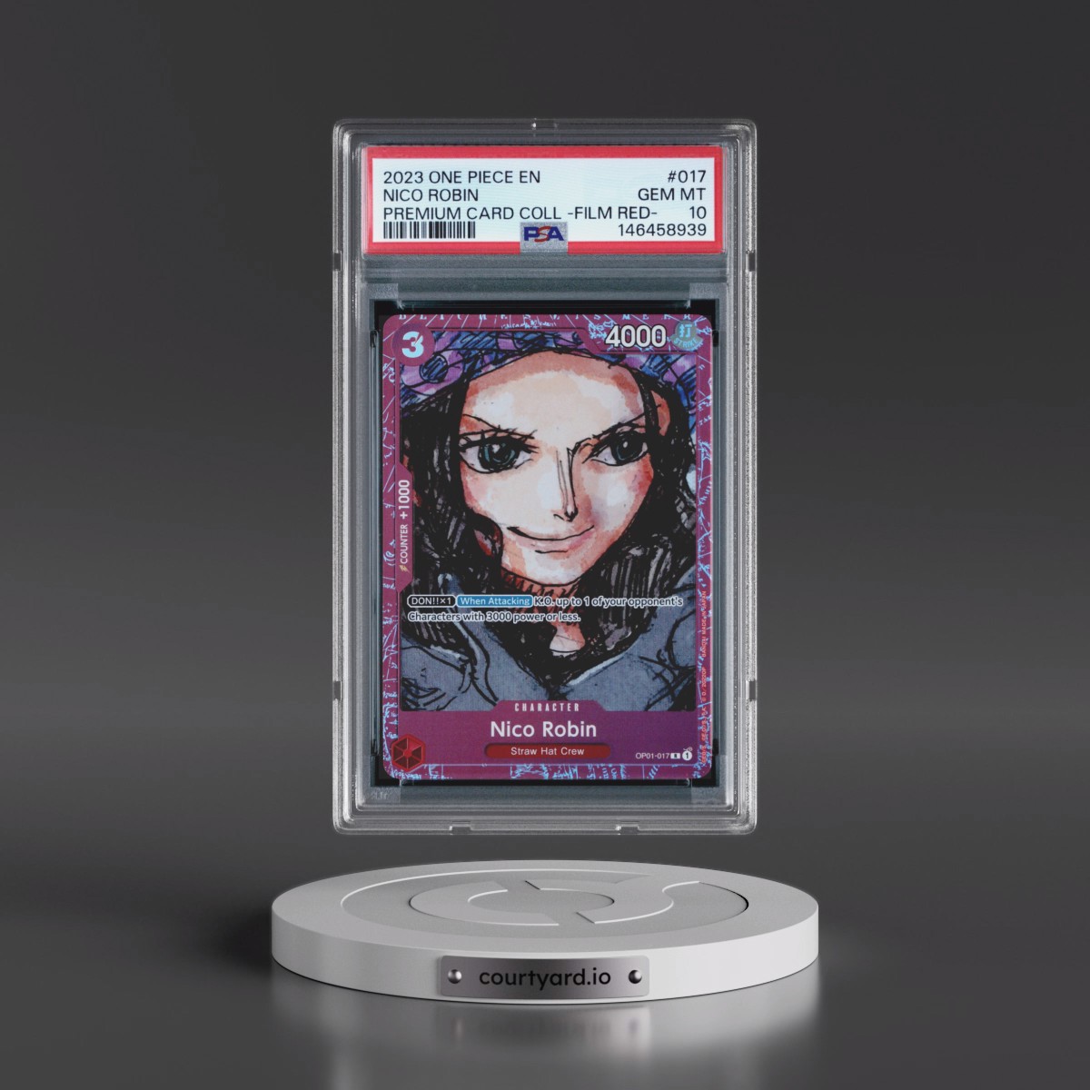 2023 One Piece Premium Card Collection -One Piece Film Red #017 Nico Robin (PSA 10 GEM MINT)