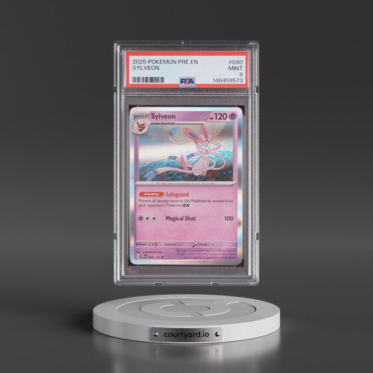 2025 Pokémon Pre EN-Prismatic Evolutions #040 Sylveon (PSA 9 MINT)