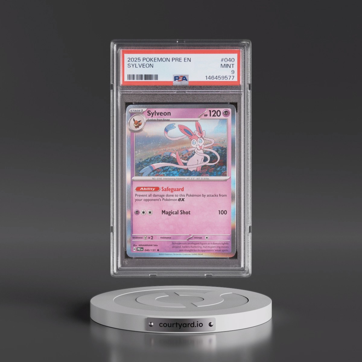 2025 Pokémon Pre EN-Prismatic Evolutions #040 Sylveon (PSA 9 MINT)