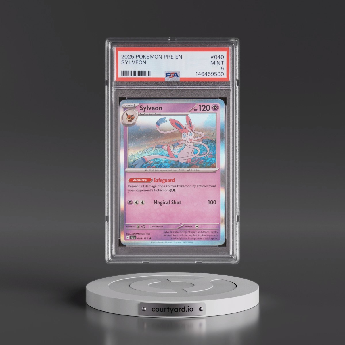 2025 Pokémon Pre EN-Prismatic Evolutions #040 Sylveon (PSA 9 MINT)
