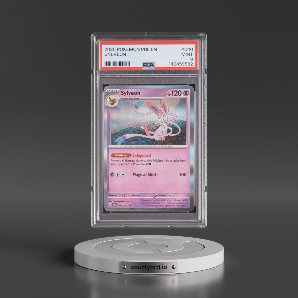 2025 Pokémon Pre EN-Prismatic Evolutions #040 Sylveon (PSA 9 MINT)