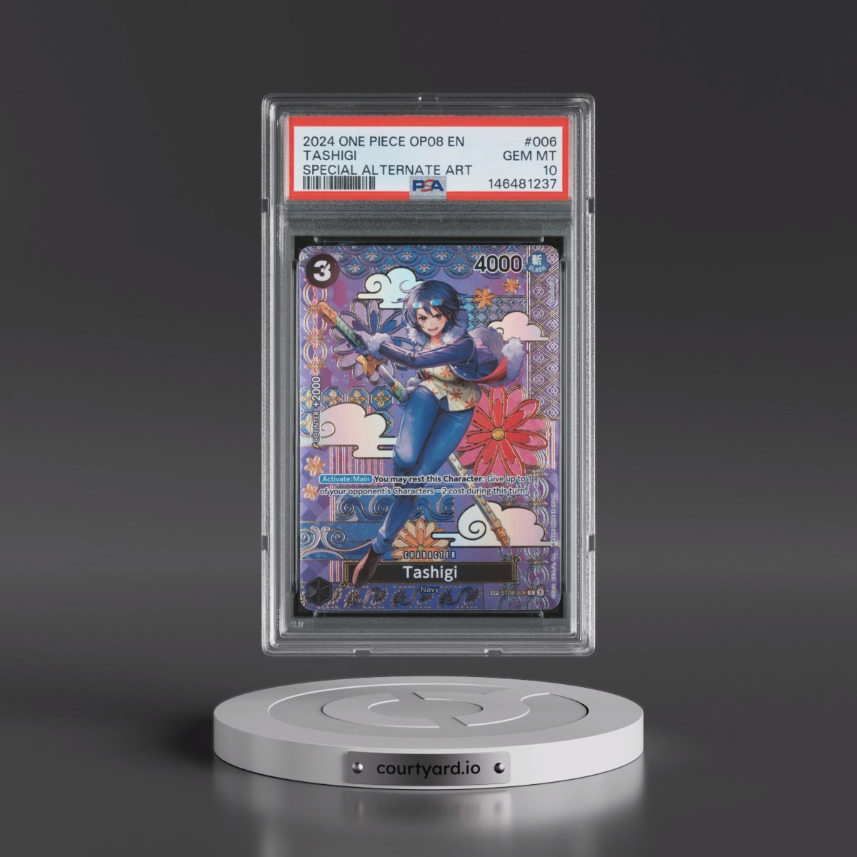 2024 One Piece OP08-Two Legends Tashigi - Special Alternate Art #006 PSA 10