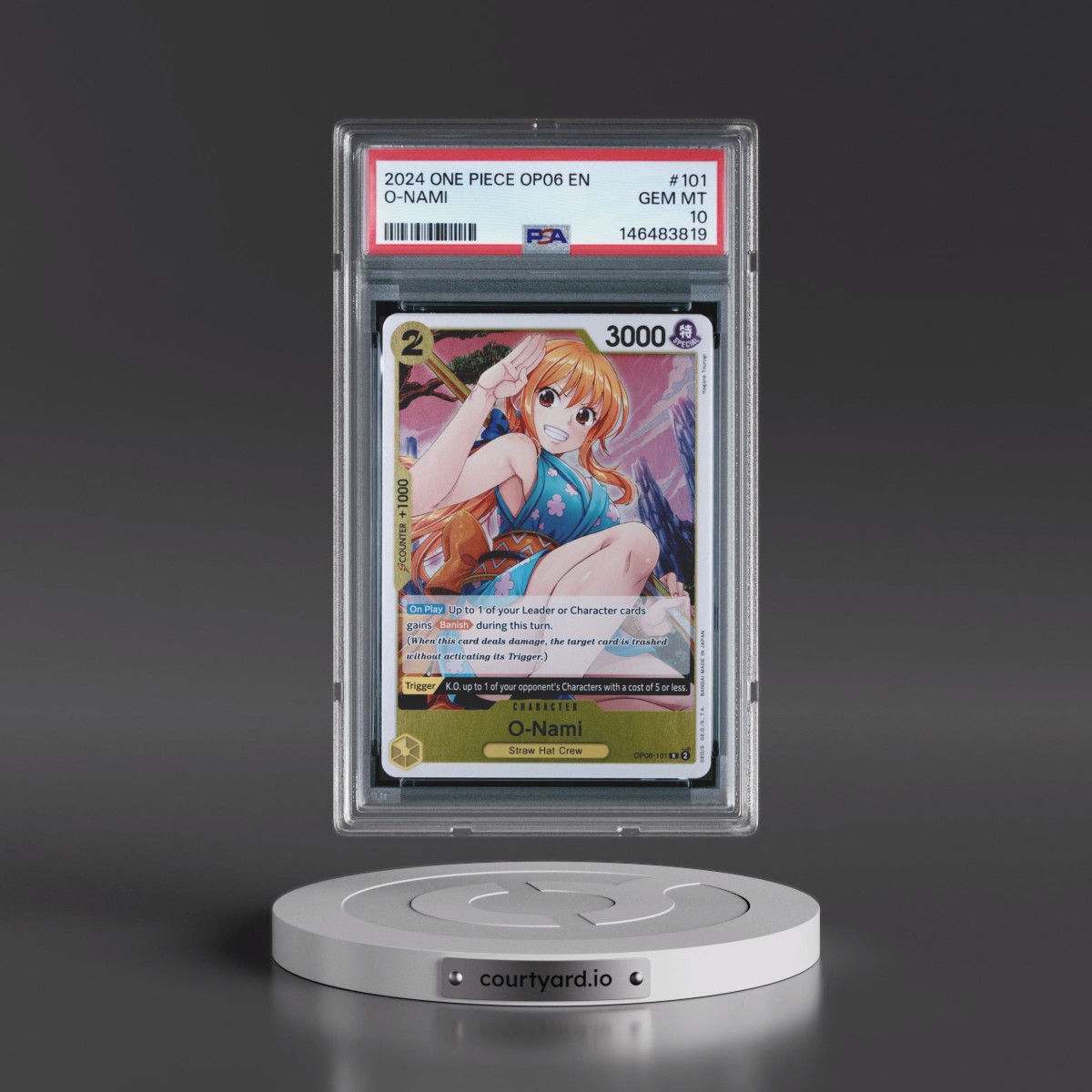 2024 One Piece OP06-Wings of the Captain #101 O-Nami (PSA 10 GEM MINT)