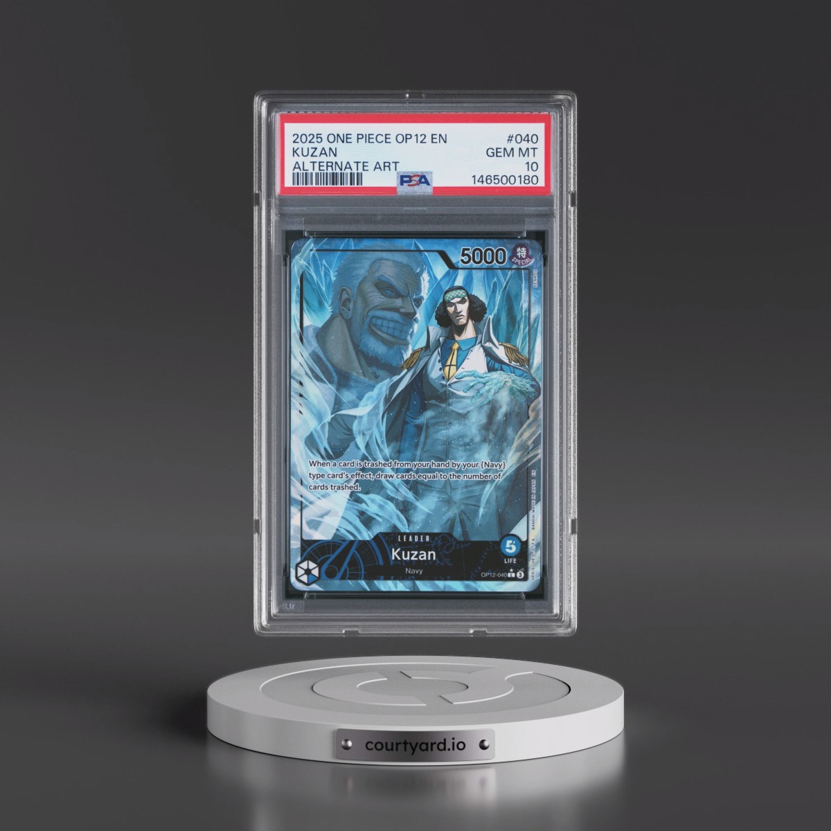 2025 One Piece OP12-Legacy of the Master #040 Kuzan - Alternate Art (PSA 10 GEM MINT)