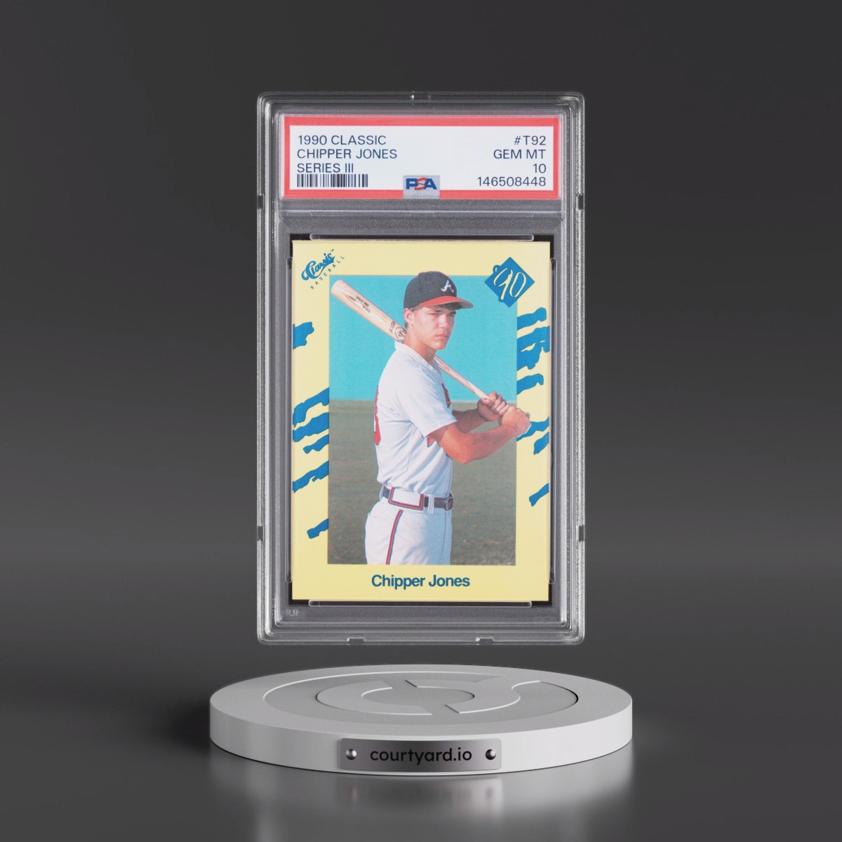 1990 Classic #T92 Chipper Jones - Series III (PSA 10 GEM MINT)