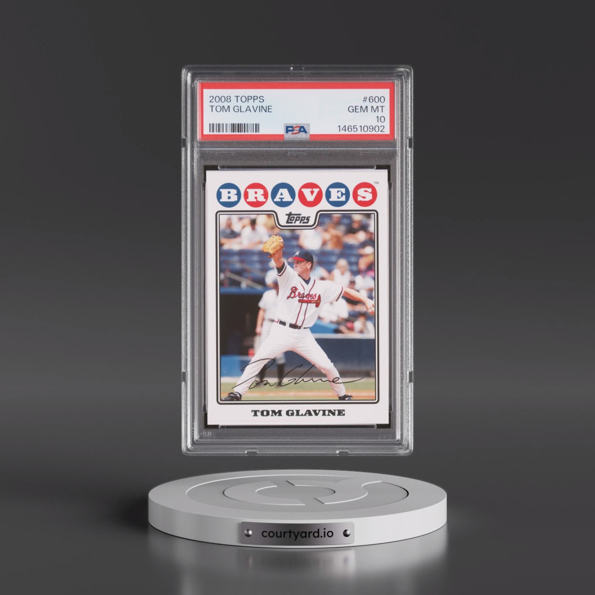 2008 Topps #600 Tom Glavine (PSA 10 GEM MINT)