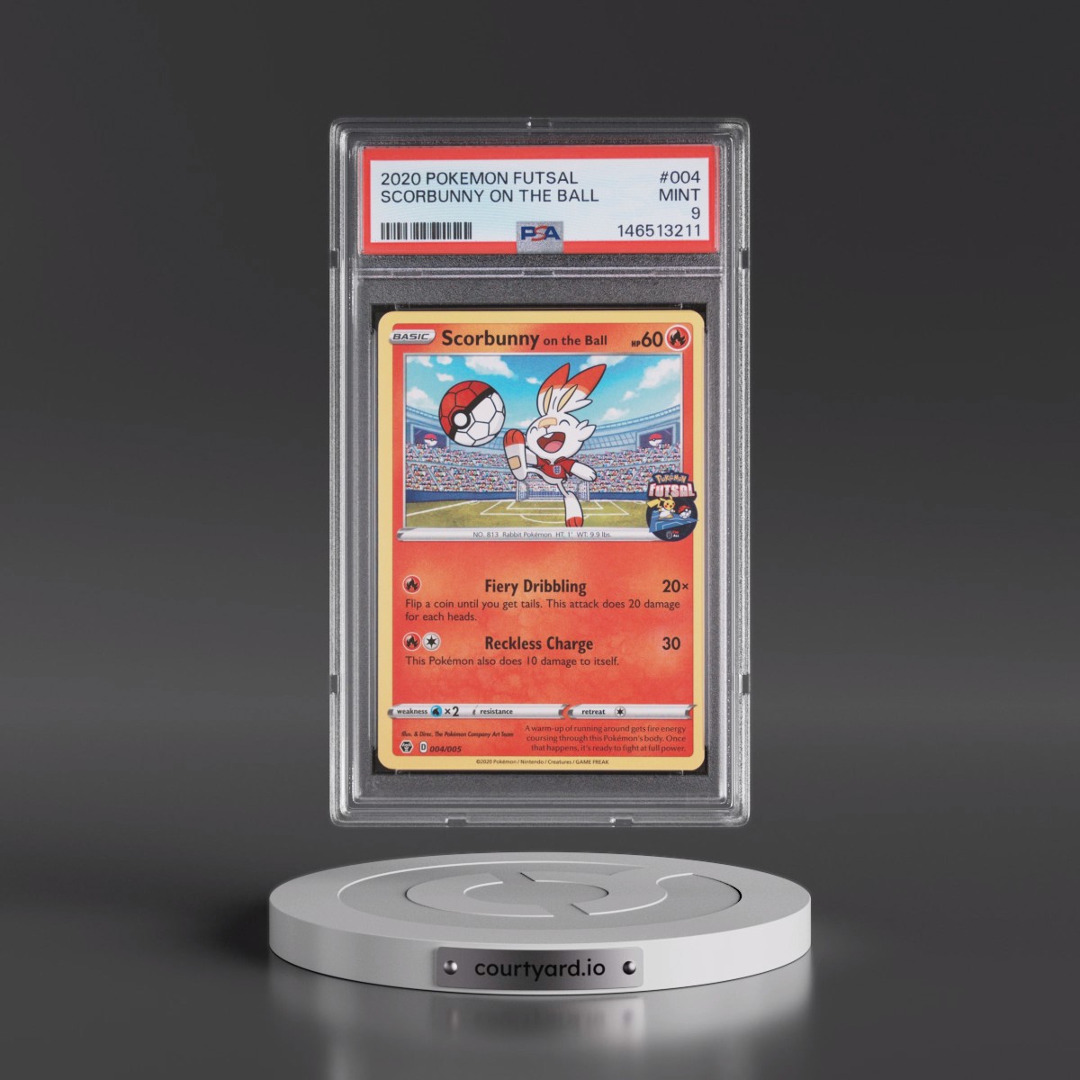 2020 Pokémon Futsal #004 Scorbunny on the Ball (PSA 9 MINT)
