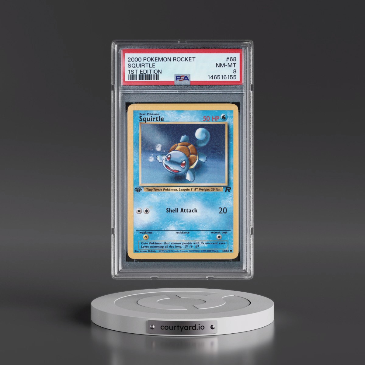 2000 Pokémon Rocket #68 Squirtle - 1st Edition (PSA 8 NM-MT)