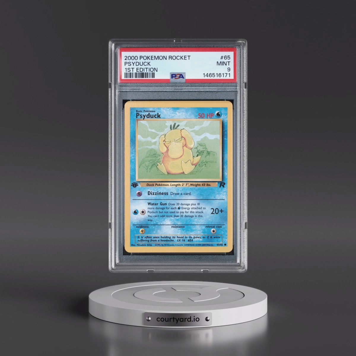 2000 Pokémon Rocket #65 Psyduck - 1st Edition (PSA 9 MINT)