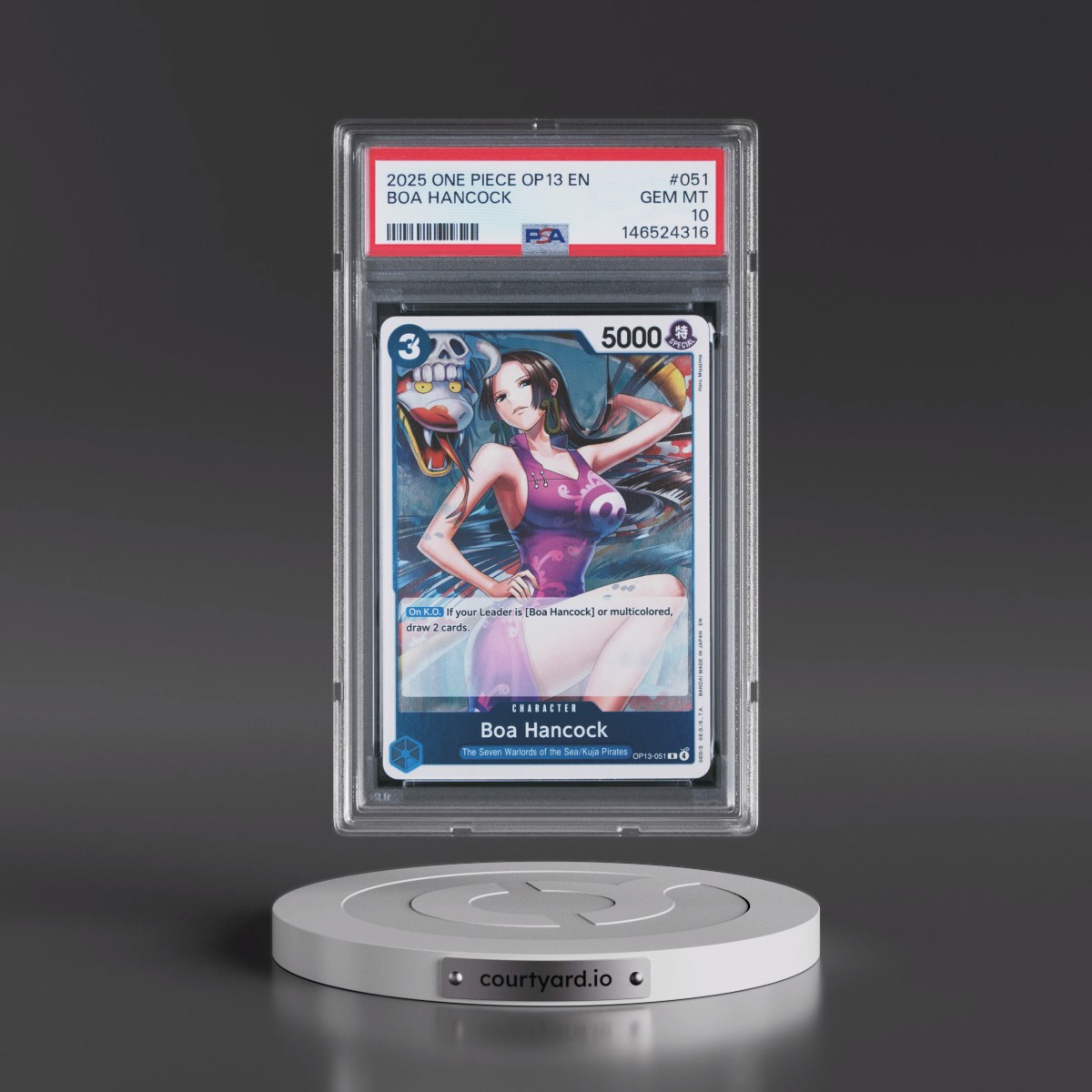 2025 One Piece OP13-Carrying on His Will #051 Boa Hancock (PSA 10 GEM MINT)