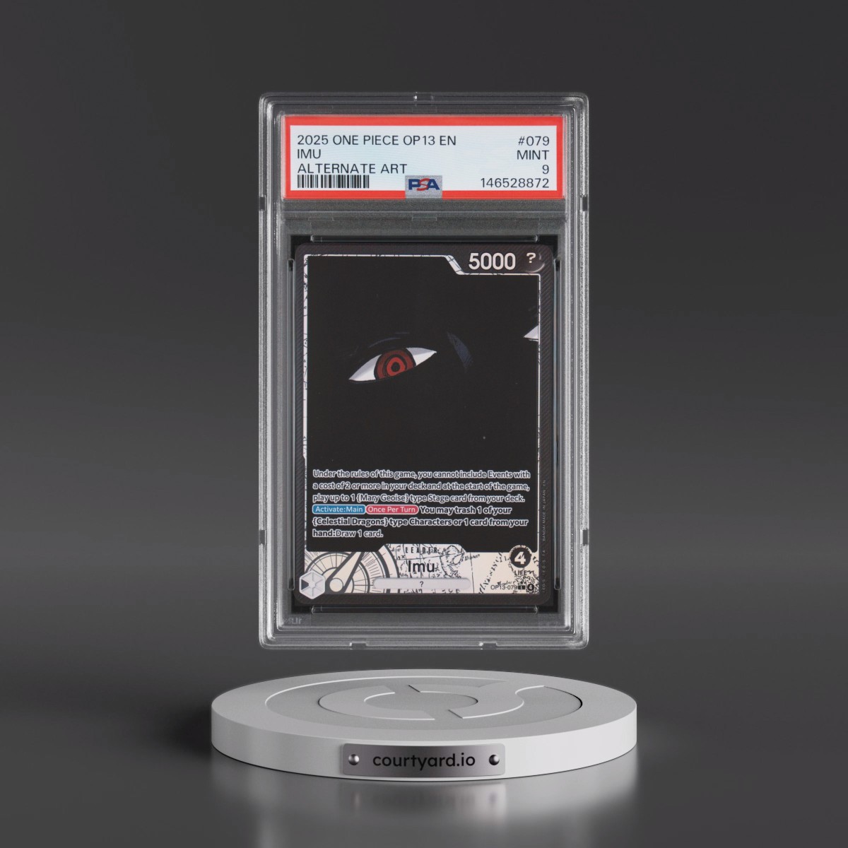 2025 One Piece OP13-Carrying on His Will #079 Imu - Alternate Art (PSA 9 MINT)