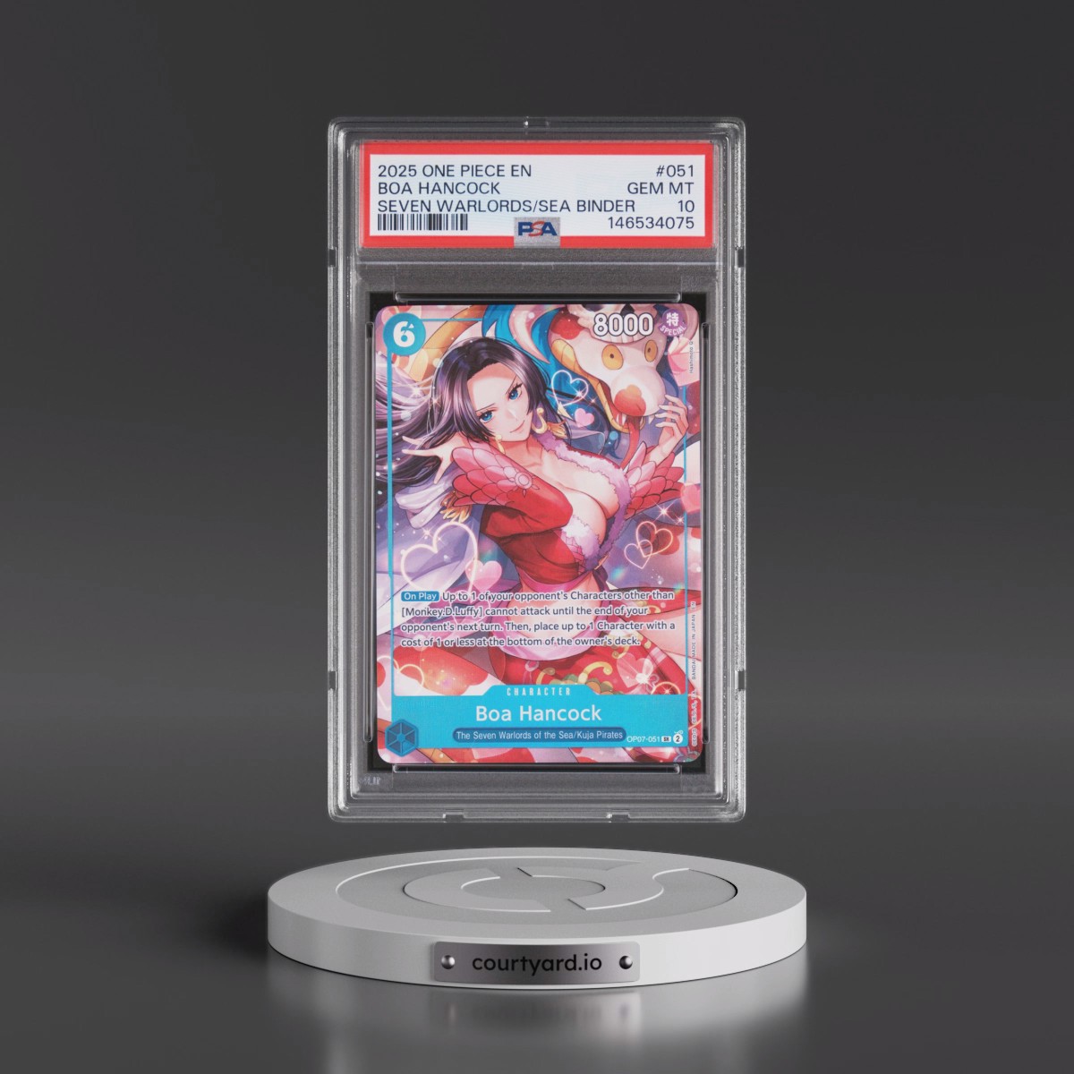 2025 One Piece Seven Warlords of the Sea Binder Set #051 Boa Hancock (PSA 10 GEM MINT)