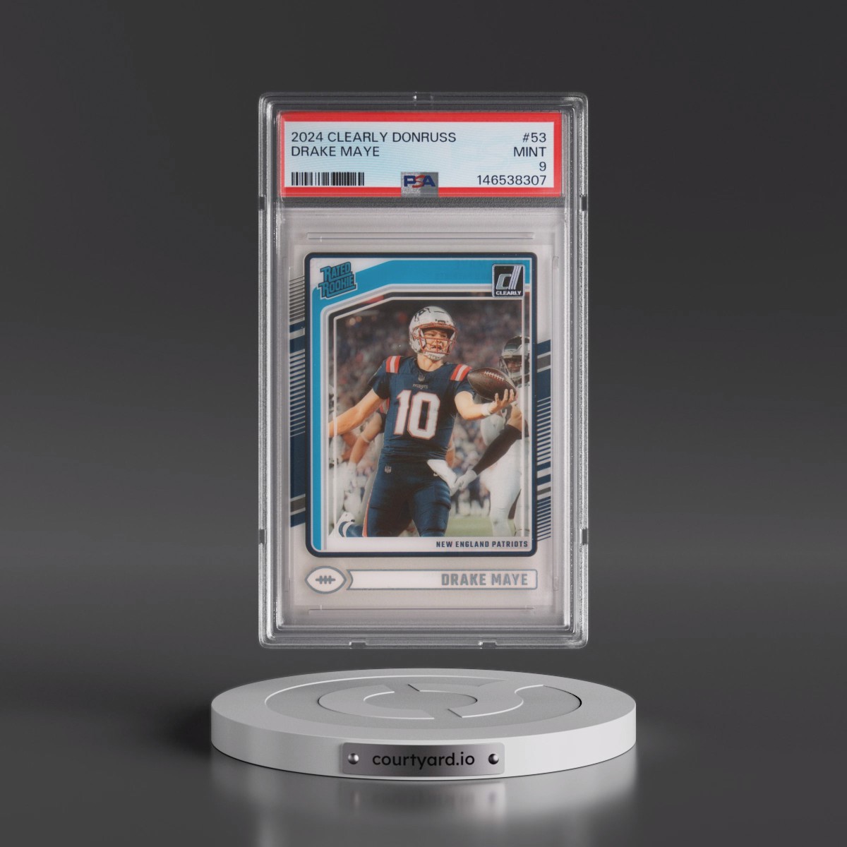 2024 Panini Clearly Donruss #53 Drake Maye (PSA 9 MINT)