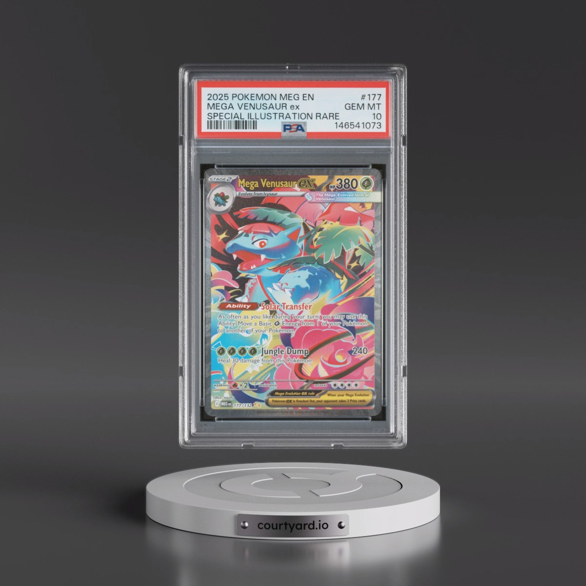 2025 Pokémon Meg EN-Mega Evolution #177 Mega Venusaur EX - Holo Special Illustration Rare (PSA 10 GEM MINT)