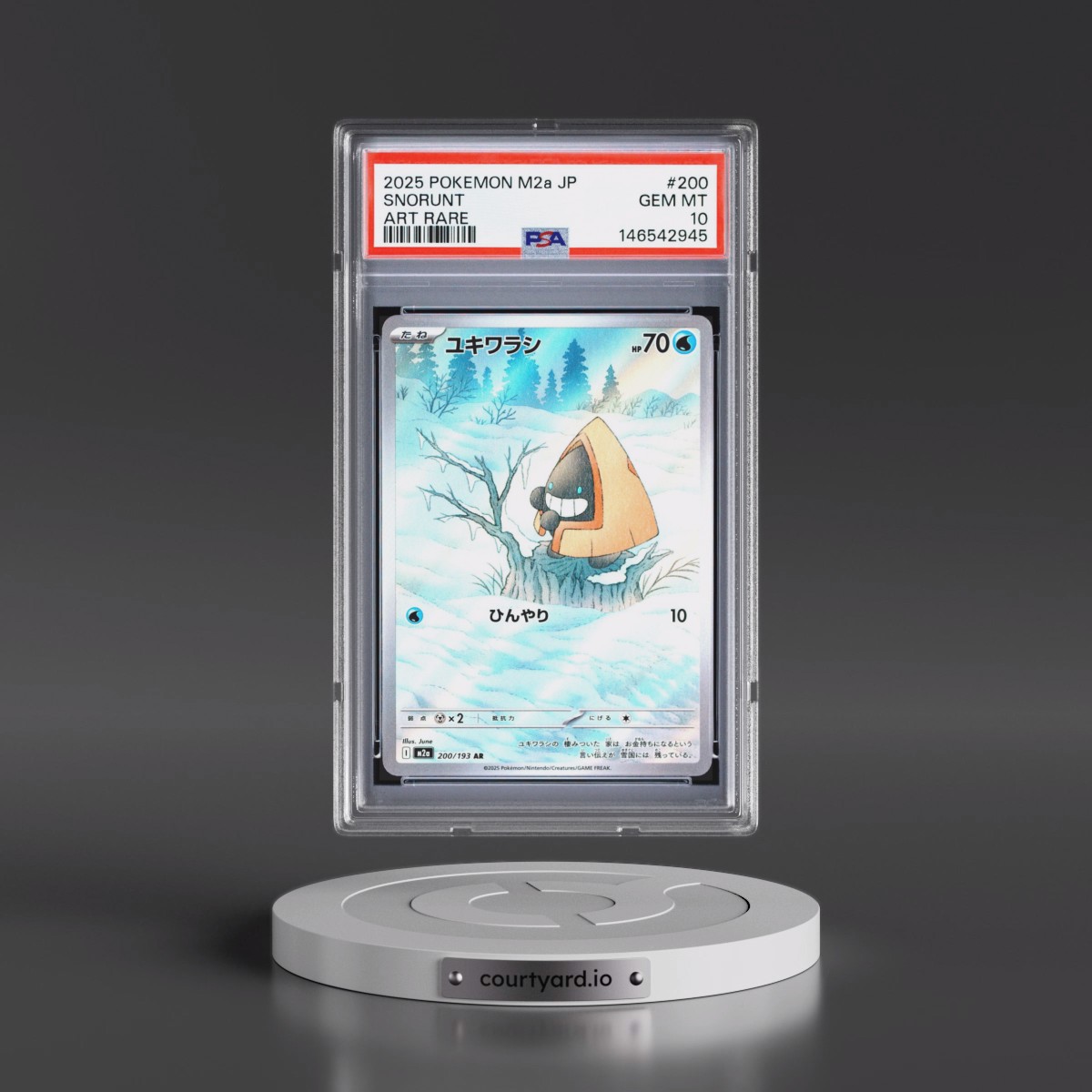 2025 Pokémon M2a-Mega Dream EX #200 Snorunt - Art Rare (PSA 10 GEM MINT)