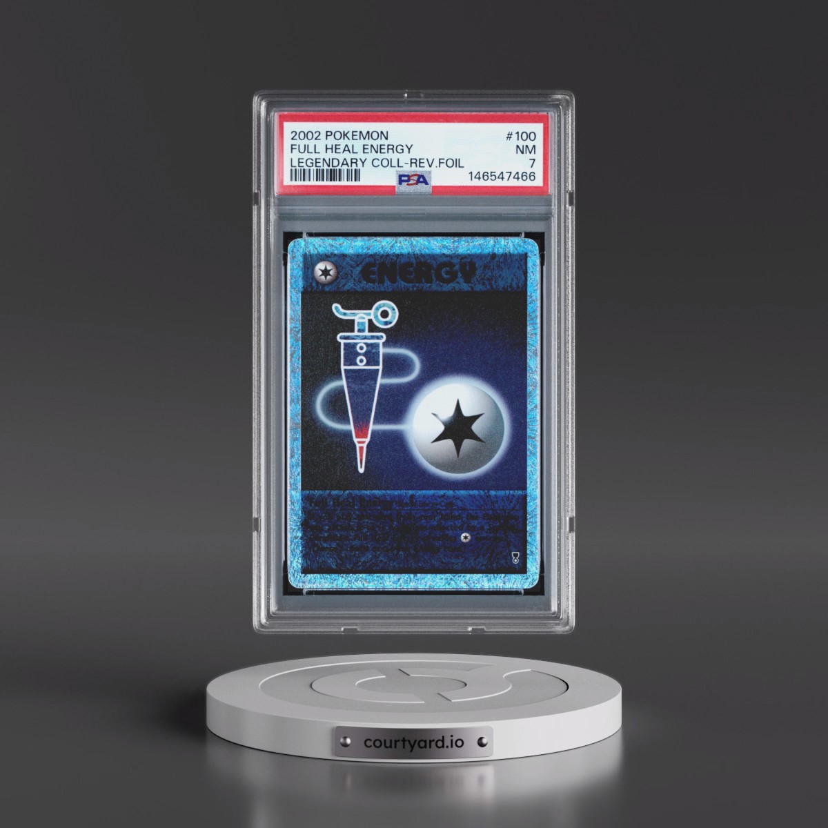 2002 Pokémon Legendary Collection #100 Full Heal Energy - Reverse Foil (PSA 7 NM)