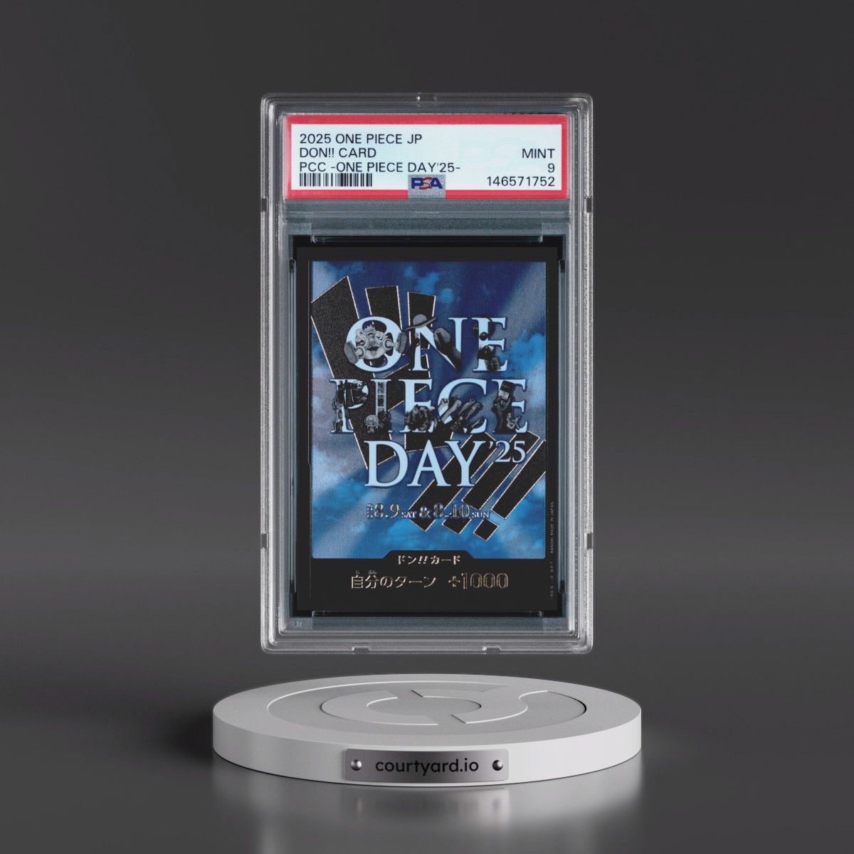 2025 One Piece Japanese Premium Card Collection -One Piece Day'25 Don!! Card PSA 9