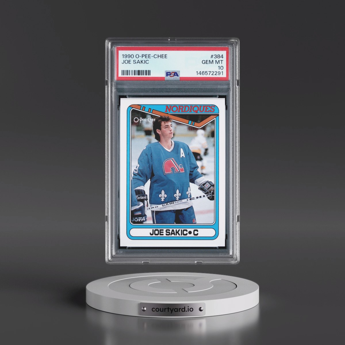 1990 O-Pee-Chee #384 Joe Sakic (PSA 10 GEM MINT)