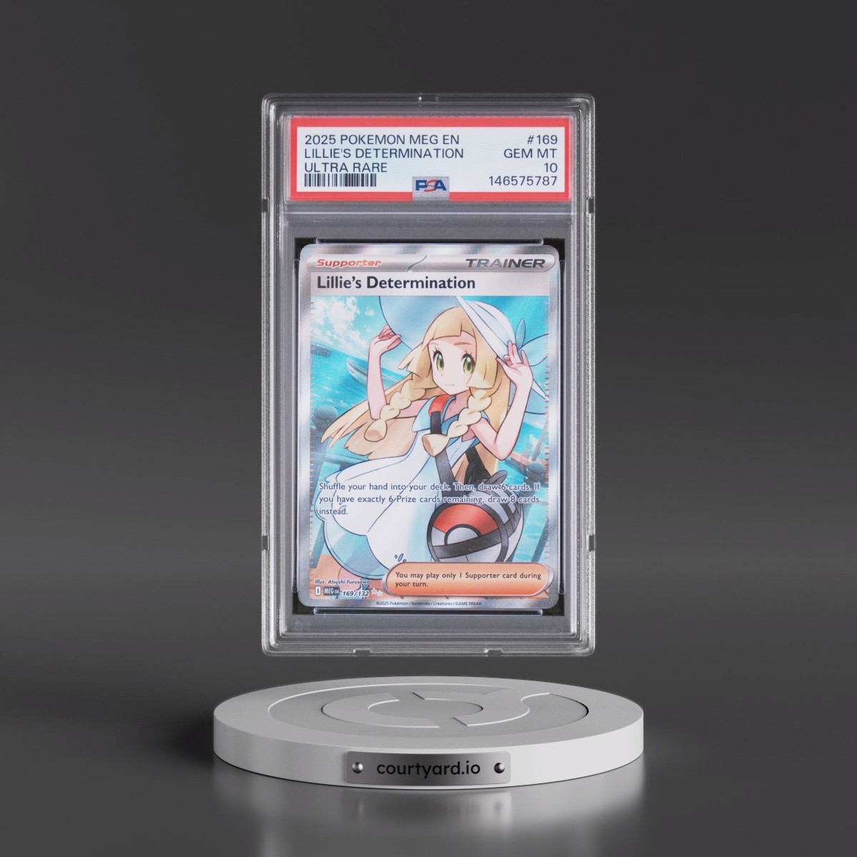 2025 Pokémon Meg EN-Mega Evolution #169 Lillie's Determination - Ultra Rare (PSA 10 GEM MINT)