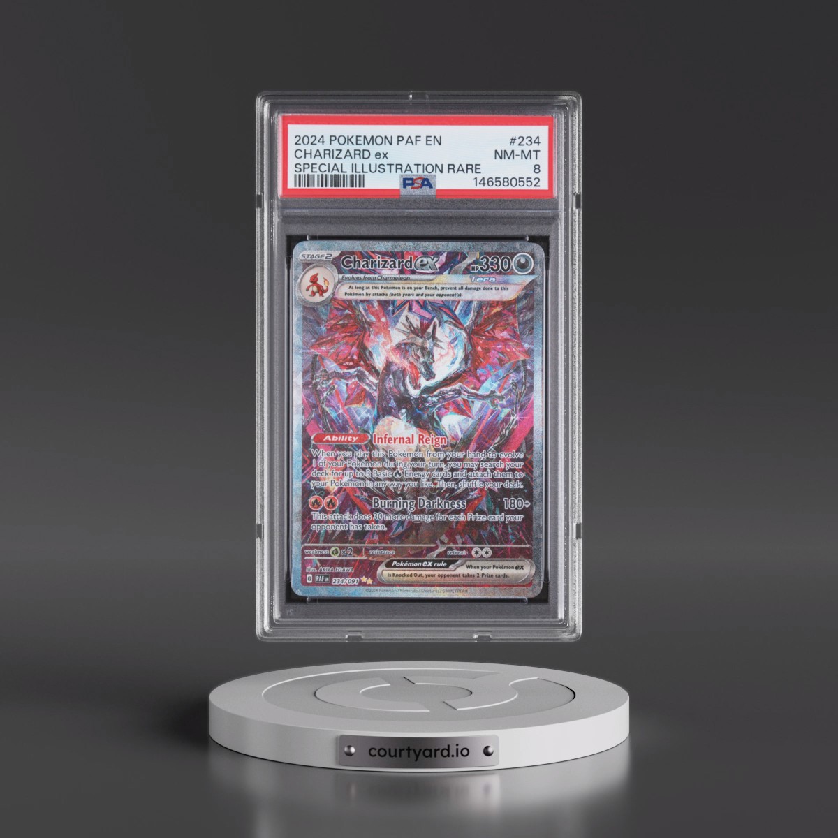 2024 Pokémon Paf EN-Paldean Fates Charizard EX - Holo Special Illustration Rare #234 PSA 8