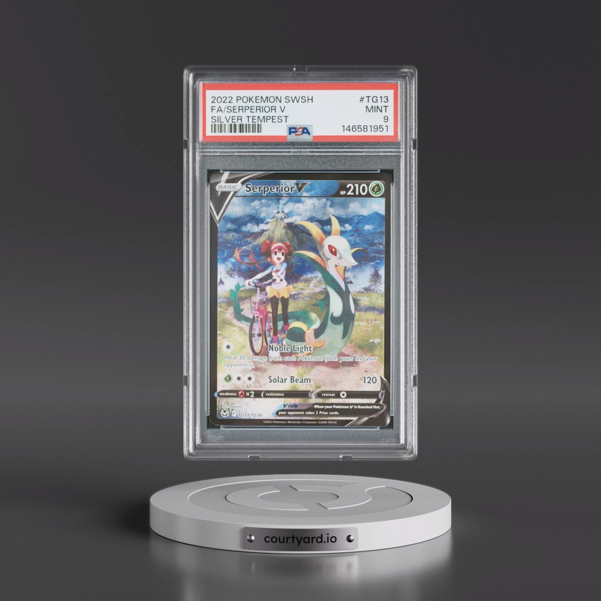 2022 Pokémon Sword & Shield Silver Tempest #TG13 Serperior V - Holo Full Art (PSA 9 MINT)
