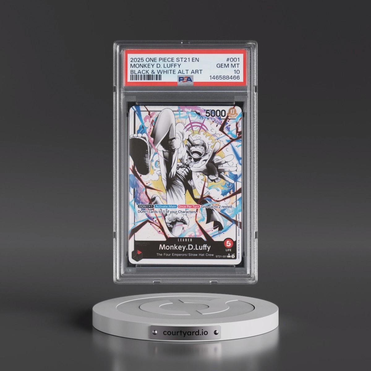 2025 One Piece Starter Deck ST21-EX Gear 5 #001 Monkey D. Luffy - Alternate Art (PSA 10 GEM MINT)