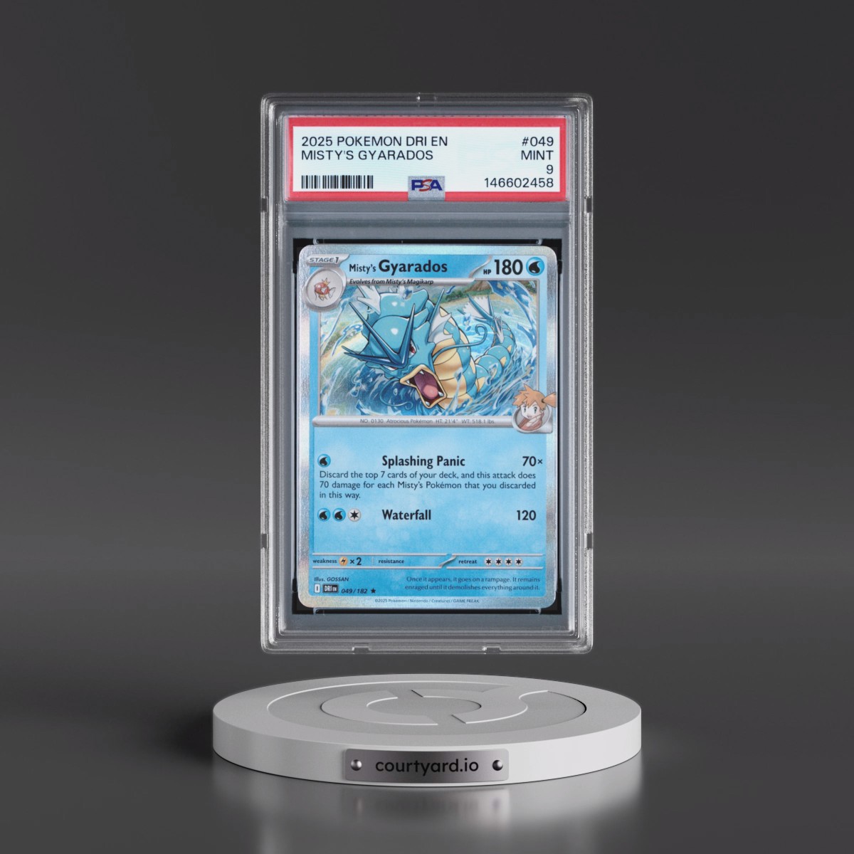 2025 Pokémon Dri EN-Destined Rivals #049 Misty's Gyarados (PSA 9 MINT)