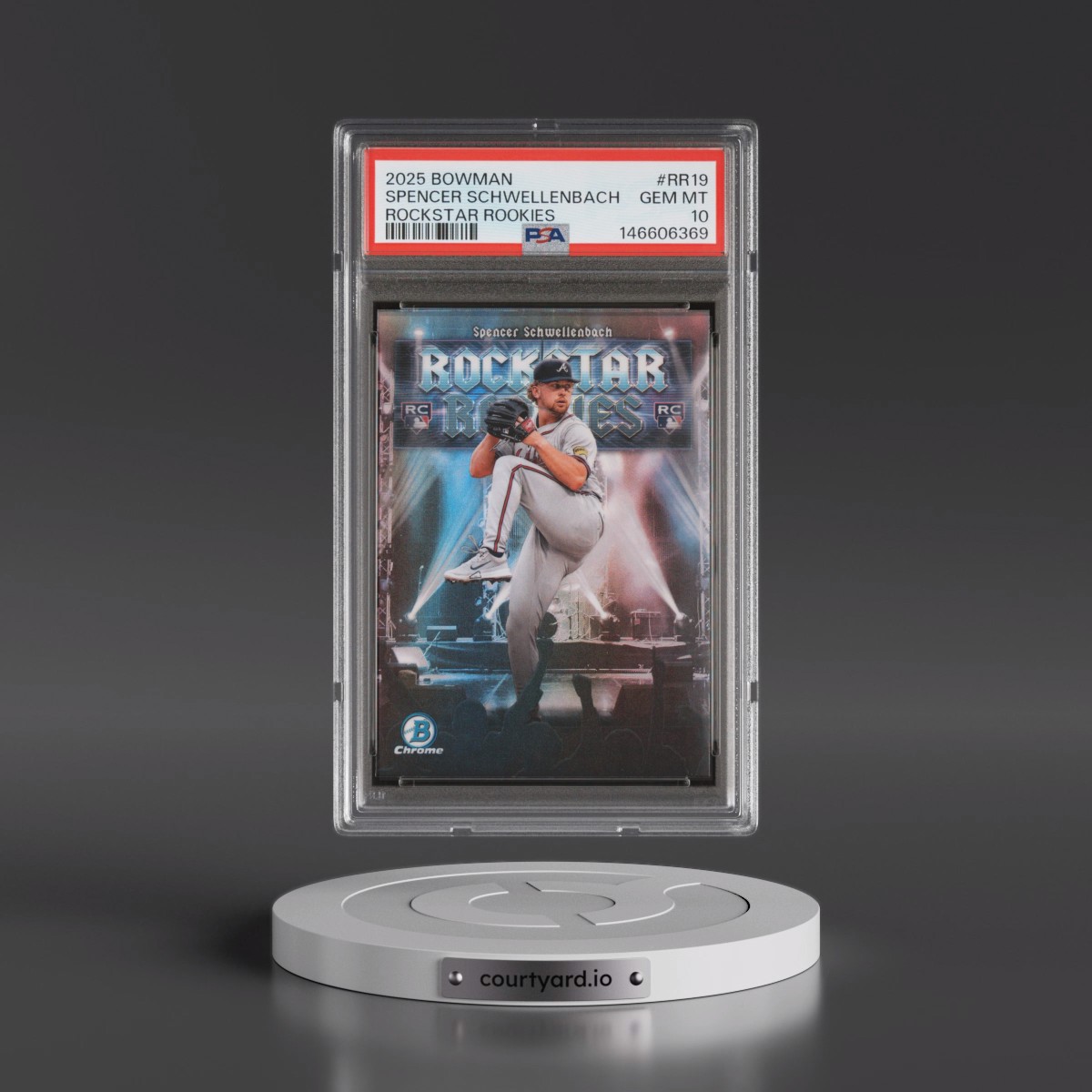 2025 Bowman Rockstar Rookies #RR19 Spencer Schwellenbach (PSA 10 GEM MINT)