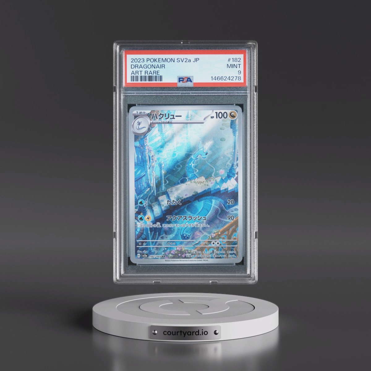 2023 Pokémon Sv2a-Pokémon Card 151 #182 Dragonair - Art Rare (PSA 9 MINT)